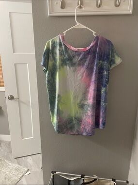 Sew In Love Pastel Tie-Dye Short Sleeve Top - Pink, Purple, Blue, Green